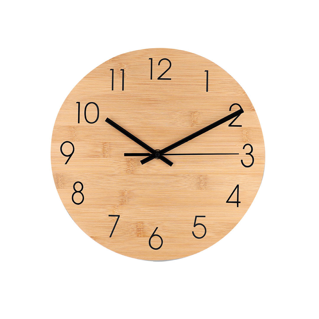 Tiwel Bamboo Wall Clock – Natural, Sustainable Timepiece