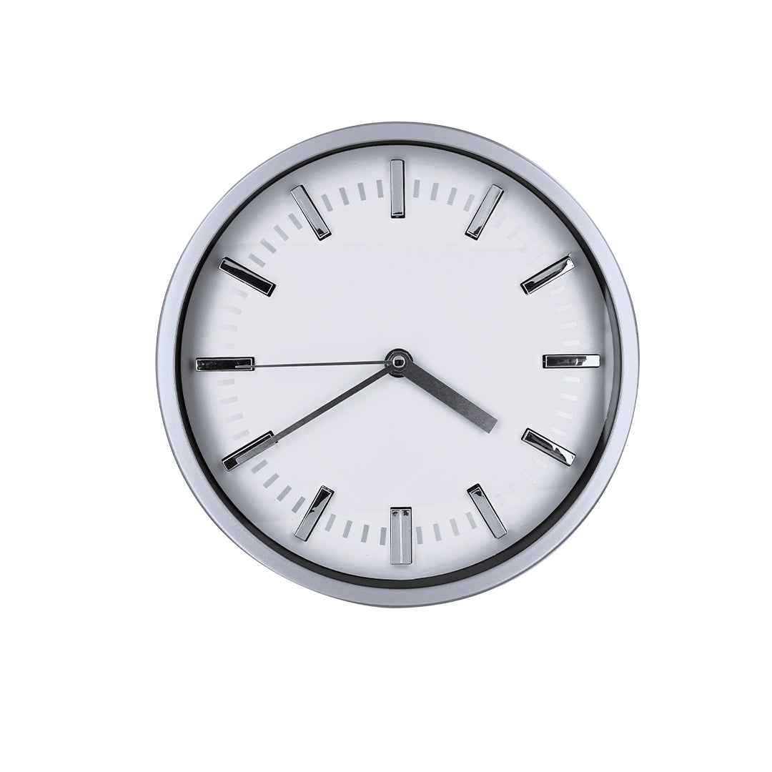 Houser Wall Clock – Elegant Aluminium and Glass Office Clock
