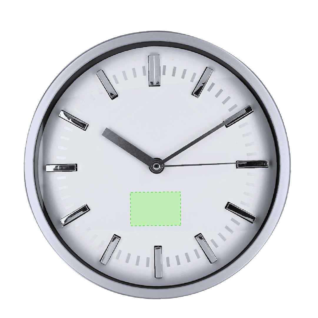 Houser Wall Clock – Elegant Aluminium and Glass Office Clock