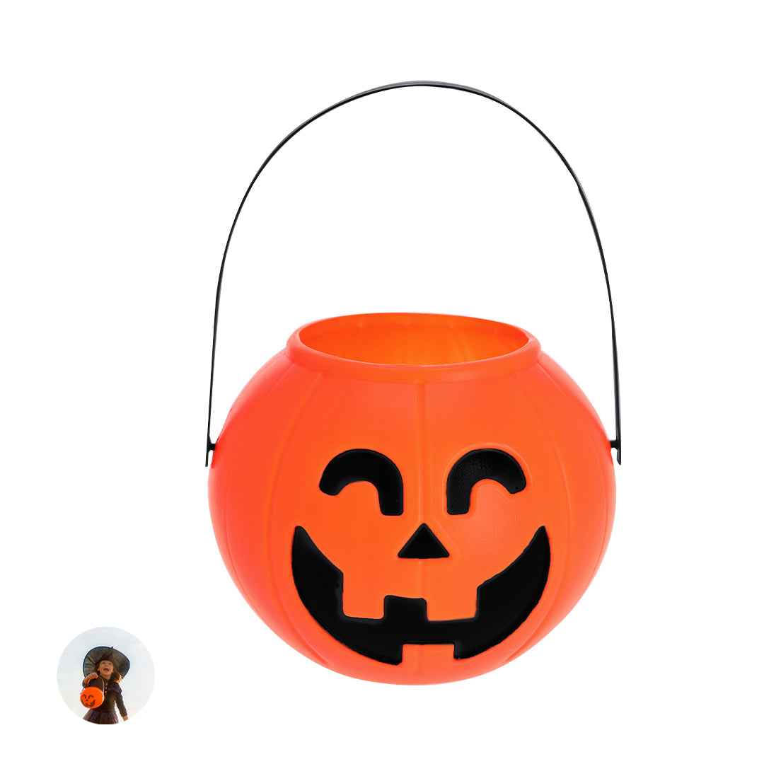 Cowel Halloween Basket – Durable Pumpkin-Shaped Handle Basket