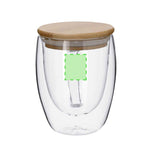 Helmar Thermal Mug – Durable Borosilicate Glass with Bamboo Lid