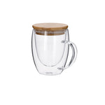 Helmar Thermal Mug – Durable Borosilicate Glass with Bamboo Lid