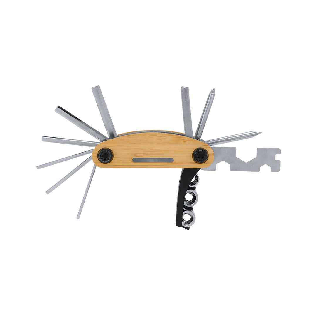Koron Multitool – Durable Stainless Steel with Bamboo Casing