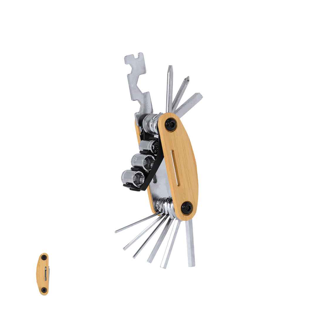 Koron Multitool – Durable Stainless Steel with Bamboo Casing