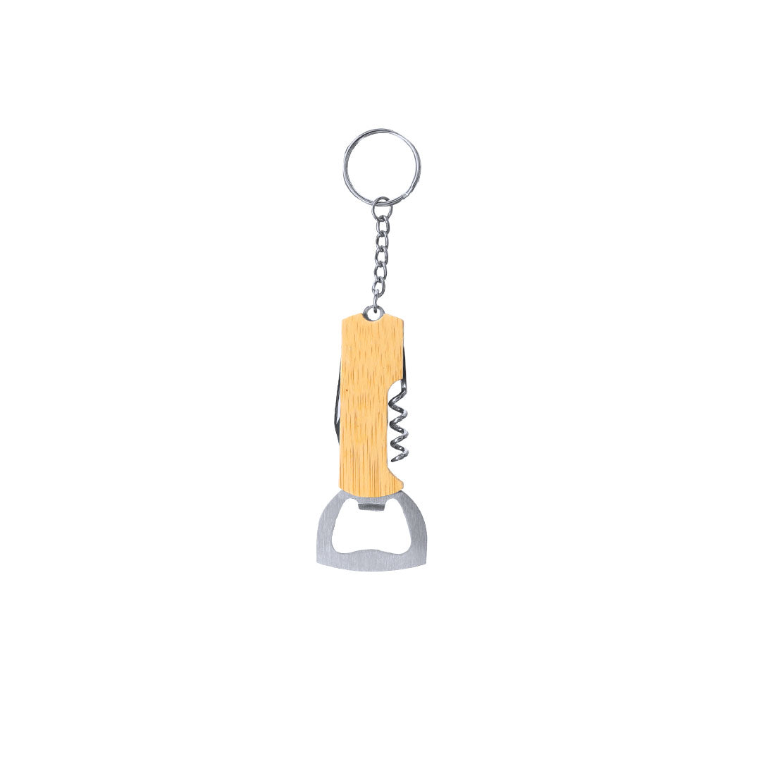 Jilar Keychain Bottle Opener – Bamboo and Stainless Steel Multi-Tool