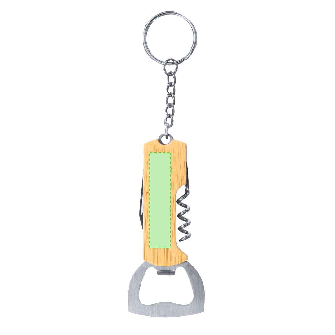 Jilar Keychain Bottle Opener – Bamboo and Stainless Steel Multi-Tool