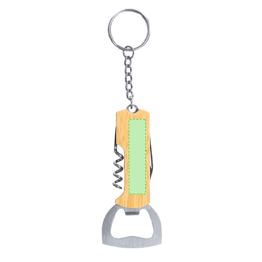 Jilar Keychain Bottle Opener – Bamboo and Stainless Steel Multi-Tool