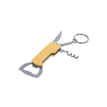 Jilar Keychain Bottle Opener – Bamboo and Stainless Steel Multi-Tool