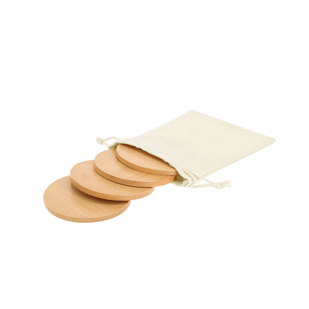 Elmor Bamboo Coaster Set – Stylish and Sustainable Drink Accessories