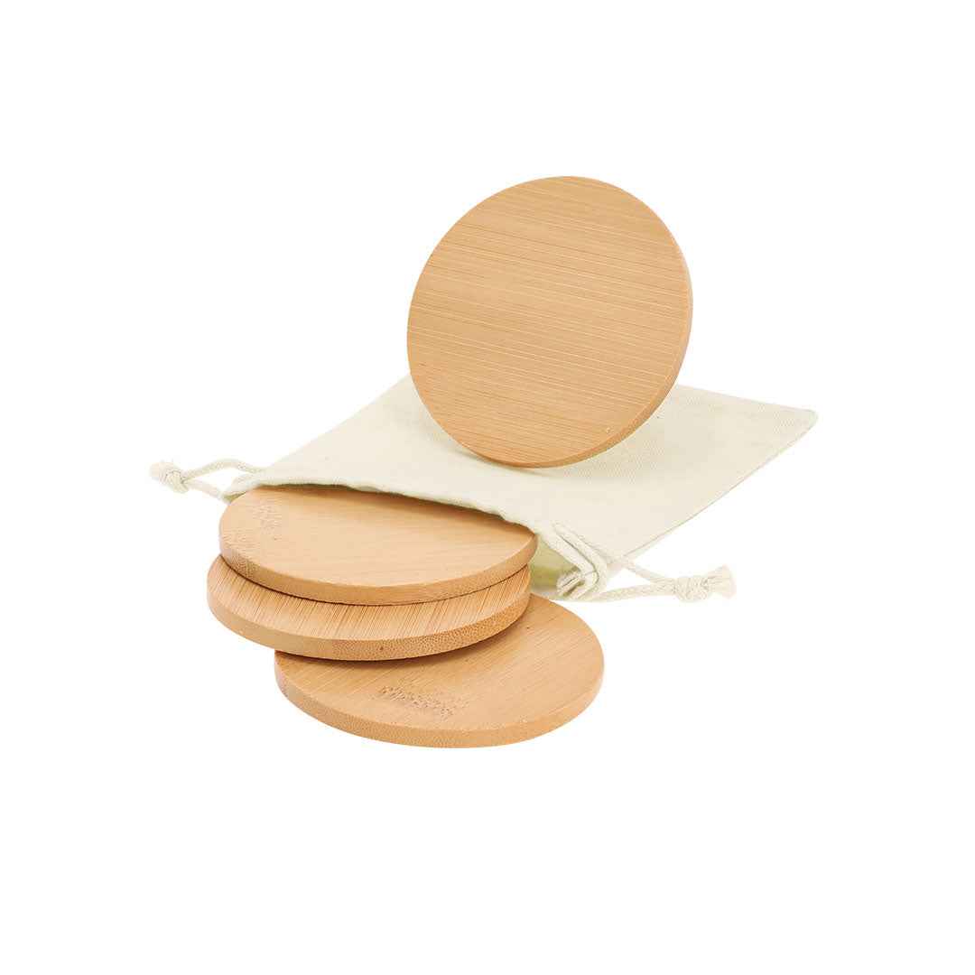 Elmor Bamboo Coaster Set – Stylish and Sustainable Drink Accessories