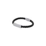 Karasef Bracelet – Stylish Synthetic Leather with Stainless Steel Plate