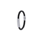 Karasef Bracelet – Stylish Synthetic Leather with Stainless Steel Plate