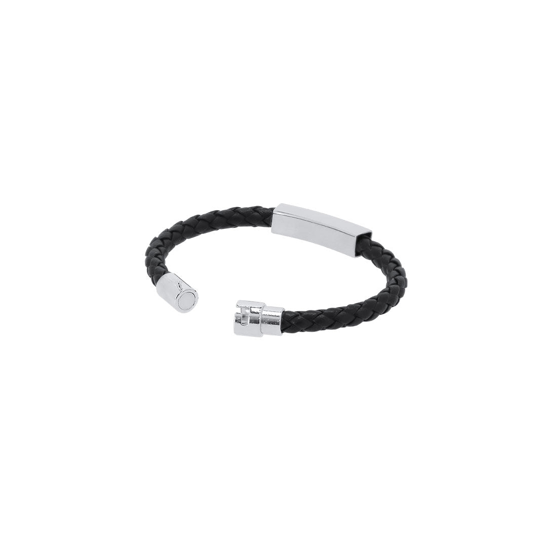 Karasef Bracelet – Stylish Synthetic Leather with Stainless Steel Plate