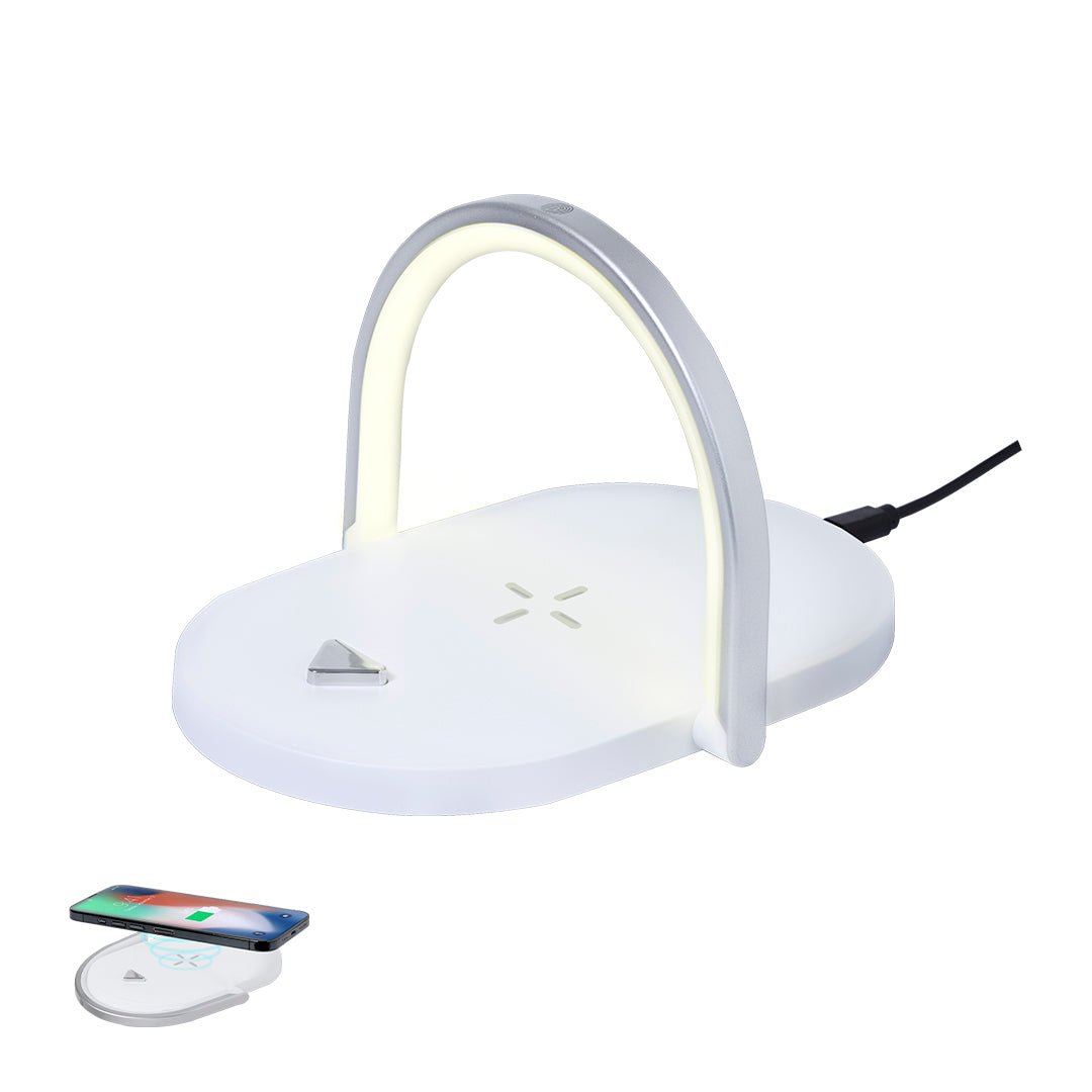 Cranston Multifunction Lamp with Wireless Charger and LED Light Ring
