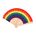 Prokip Rainbow Fan – Natural Wood and Multicolour Fabric Fans