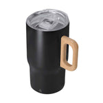 Zaran Thermal Mug – Recycled Stainless Steel Double Wall Mug with Wooden Handle