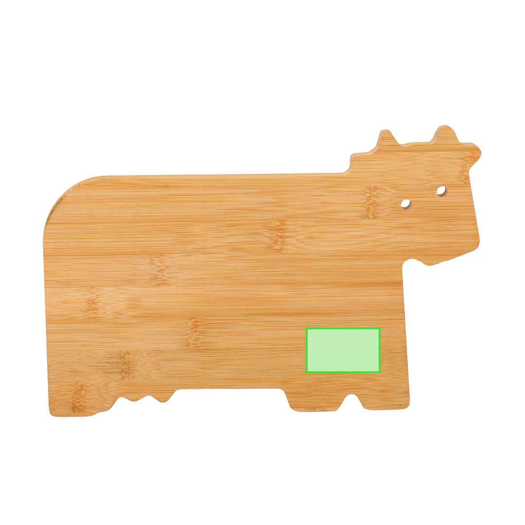 Olisar Bamboo Kitchen Board – Soft Bamboo Cutting Board with Cow Design