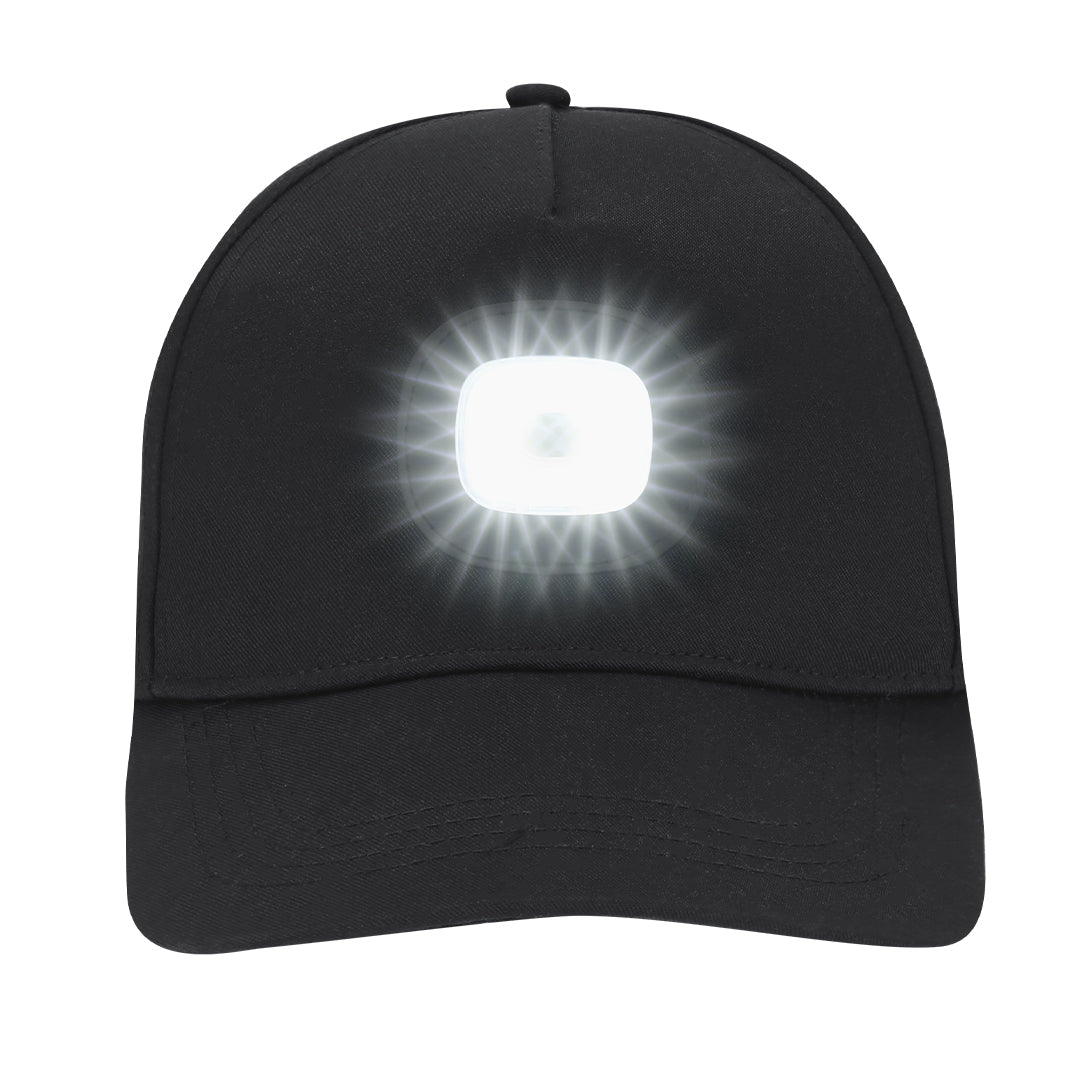 Xodar 5-panel cap with LED flashlight – Durable and practical headwear for bulk orders