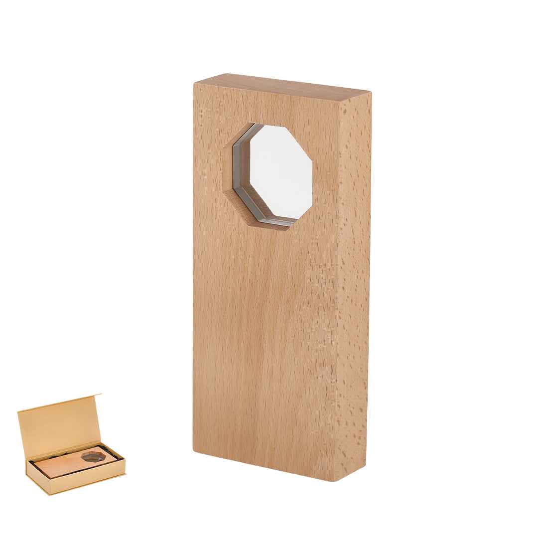 Taorex Trophy Plaque – Elegant Wooden and Glass Award