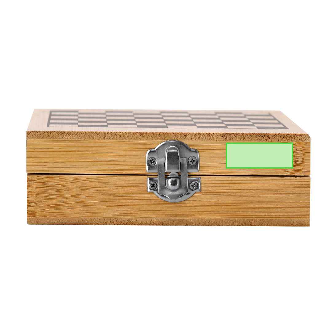 Londox Game Set – Elegant Bamboo Finish with Chess, Dice & Poker Cards