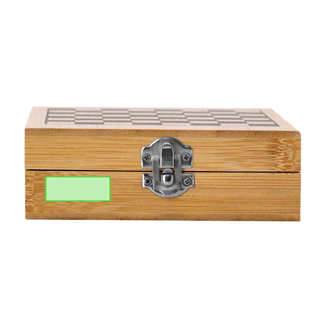 Londox Game Set – Elegant Bamboo Finish with Chess, Dice & Poker Cards