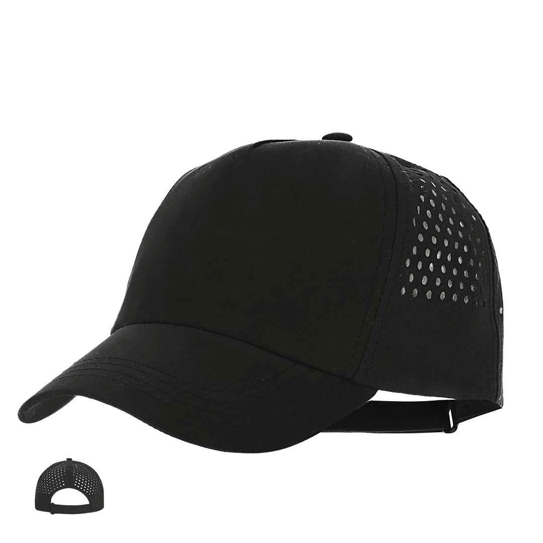 Ithaca Microfiber Cap – Breathable 5-Panel Cap with Adjustable Velcro