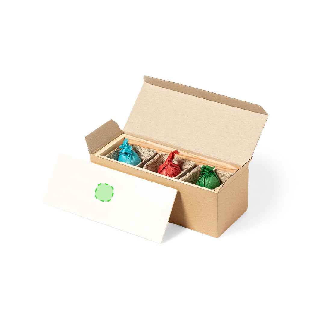 Mendrax Garden Kit – Coriander, Parsley & Basil Seeds in Wooden Case