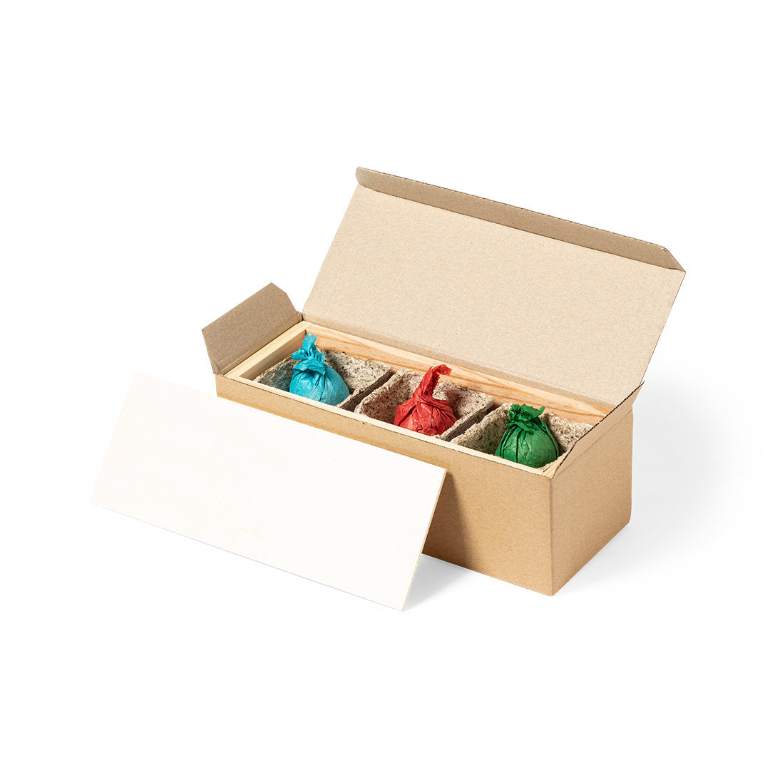 Mendrax Garden Kit – Coriander, Parsley & Basil Seeds in Wooden Case