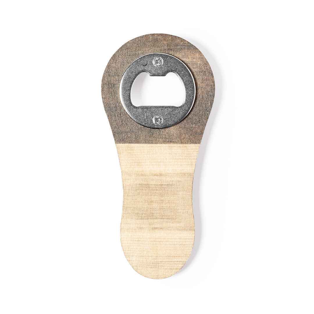 Samary Magnetic Opener – Natural Wood Finish with Branding Surface