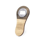 Samary Magnetic Opener – Natural Wood Finish with Branding Surface