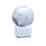 Earth-shaped Crystal Ball with Laser Printing Base – Promotional Gift for Irish Businesses