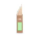 Tynie Wooden Pencils – Multi-Coloured Hexagonal Set in Kraft Box