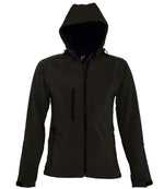SOL'S Ladies Replay Hooded Soft Shell Jacket - Durable and Stylish Outerwear Black XXL