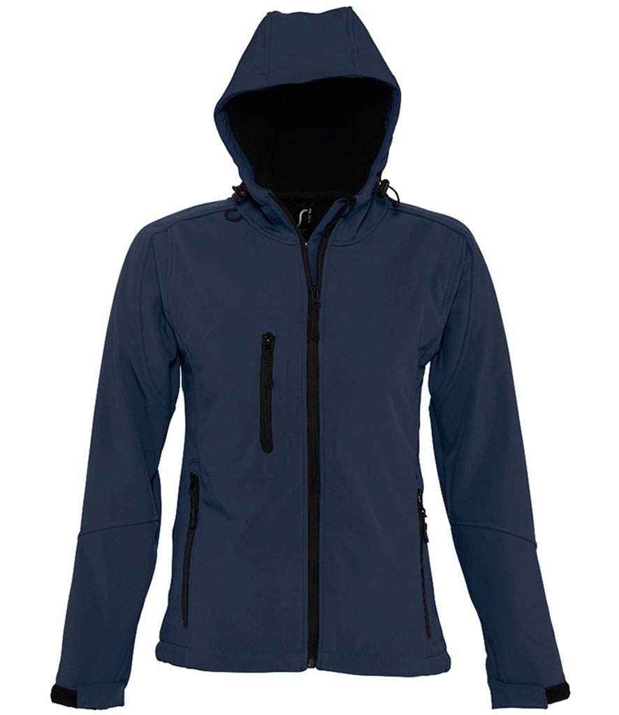 SOL'S Ladies Replay Hooded Soft Shell Jacket - Durable and Stylish Outerwear
