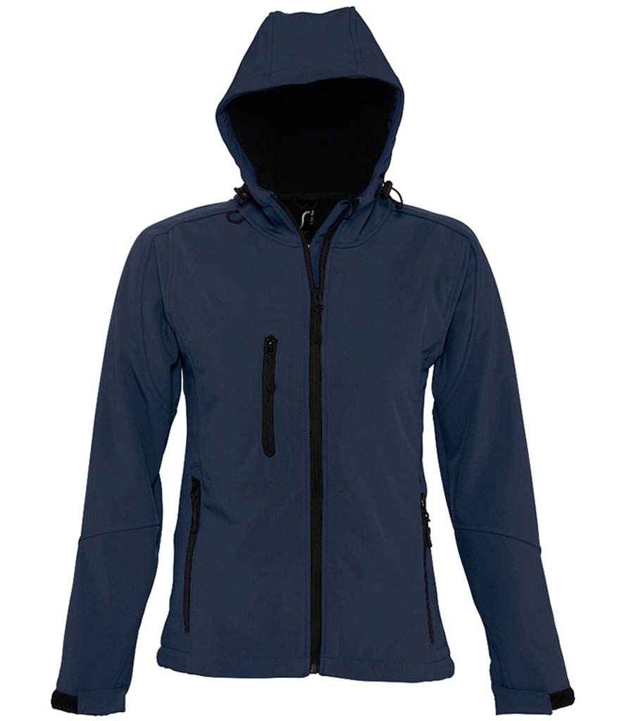 SOL'S Ladies Replay Hooded Soft Shell Jacket - Durable and Stylish Outerwear French Navy XXL