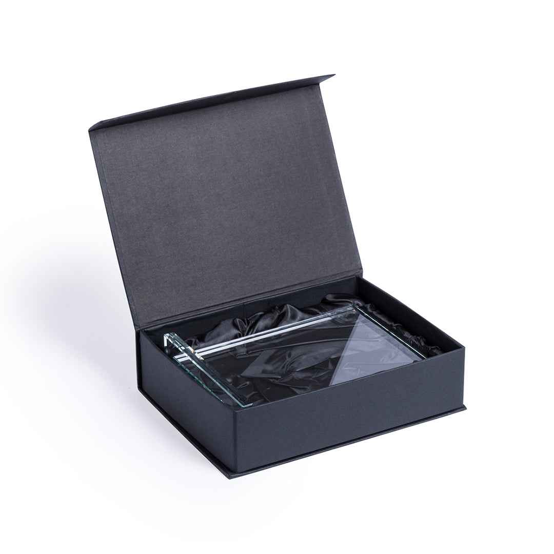 Recsum Glass Trophy Plate for Corporate and Event Recognition