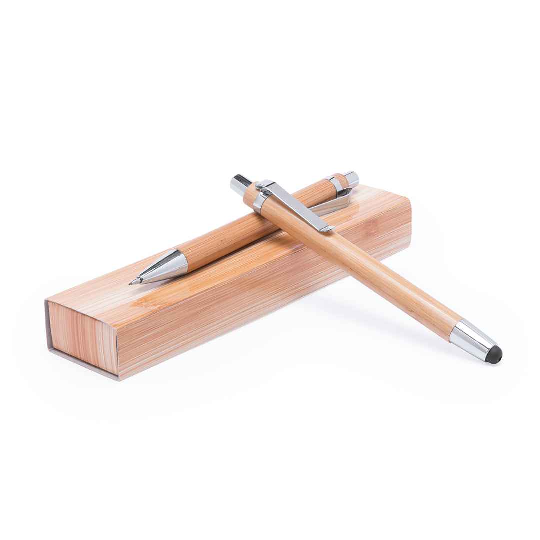 Heleon Sustainable Writing Set – Bamboo & Metal Pen and Pencil Combo