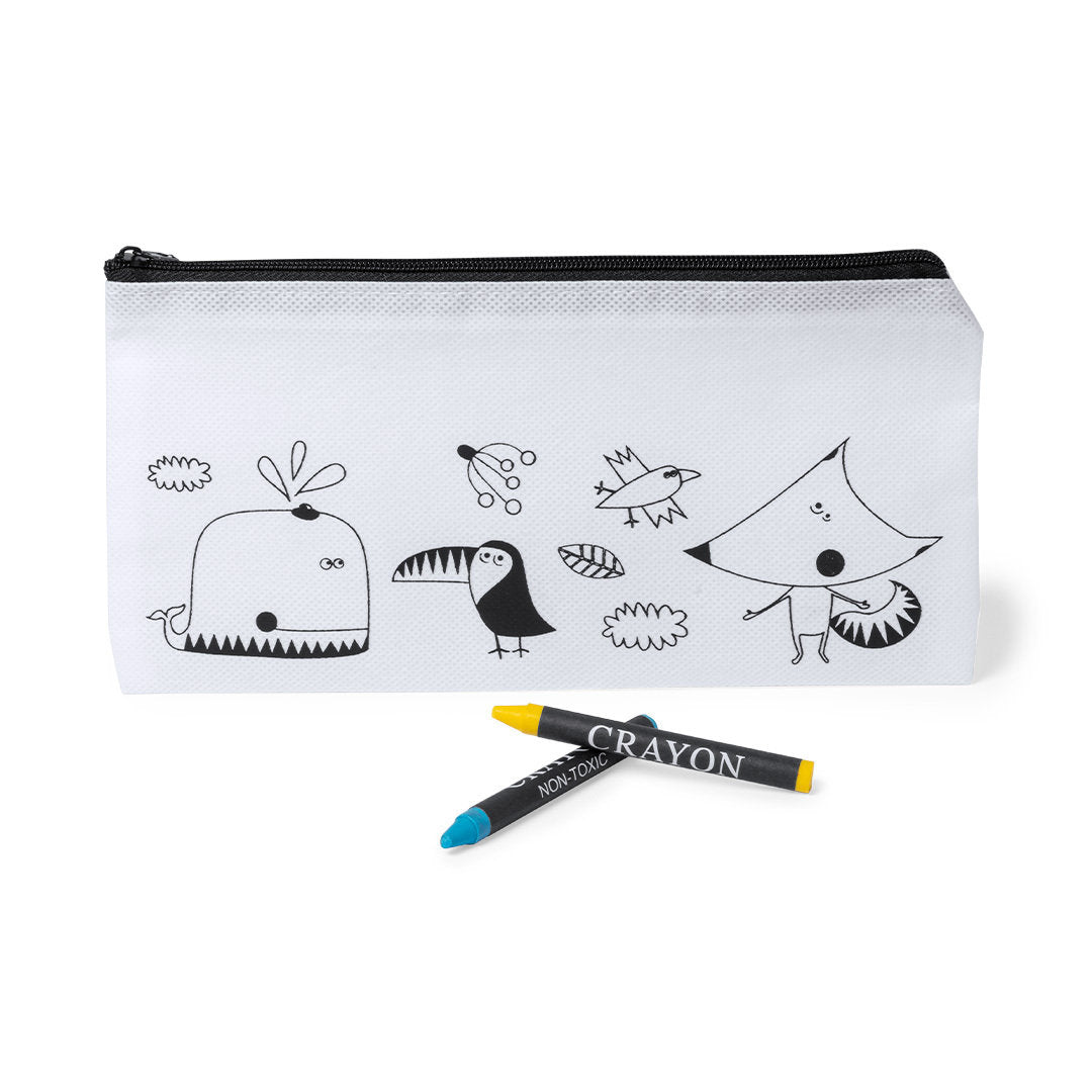 Skinga Crayon Case - Customisable Non-Woven Case with Crayons