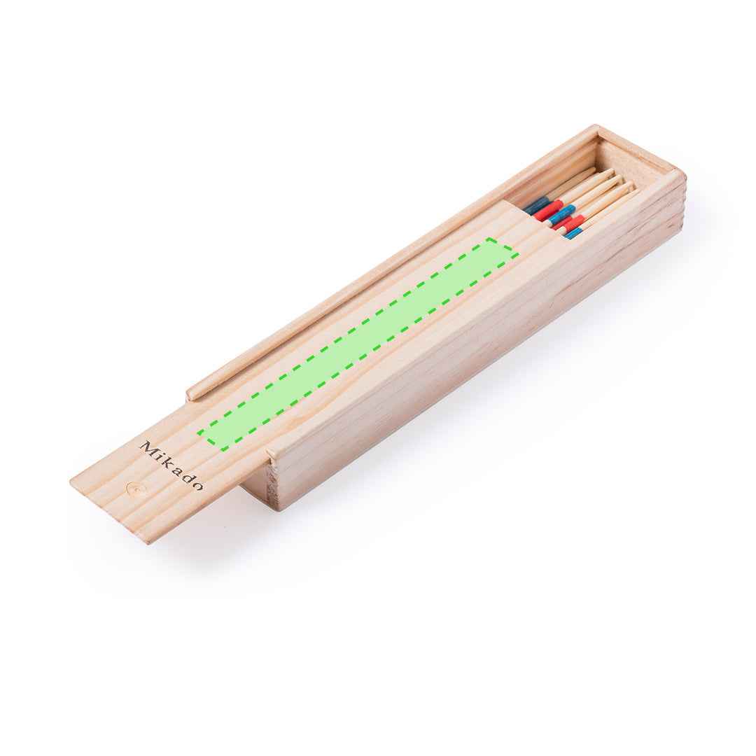 Mikado Wooden Skill Game - Classic Wooden Sticks Set in Wooden Box