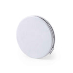 Plumiax Folding Mirror – Elegant White PU Leather Compact Mirror