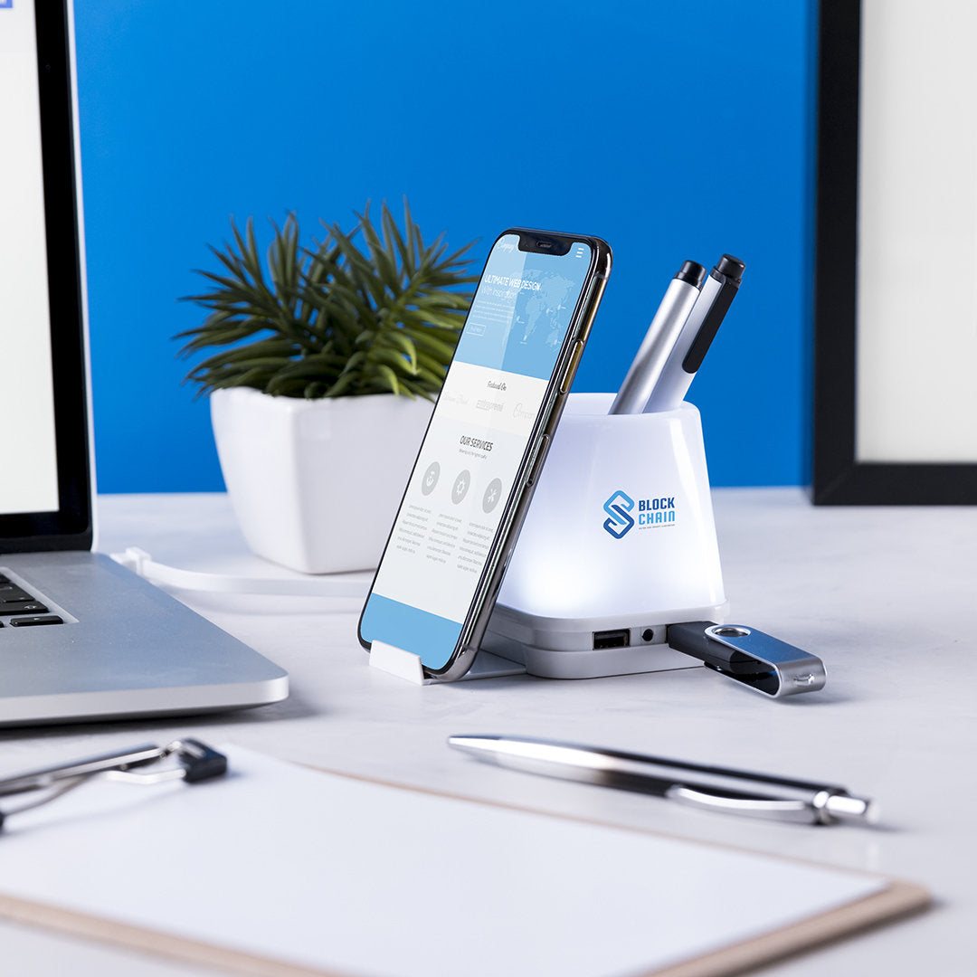 Belind USB Pen Holder with Integrated Ports – Ideal for Irish Businesses