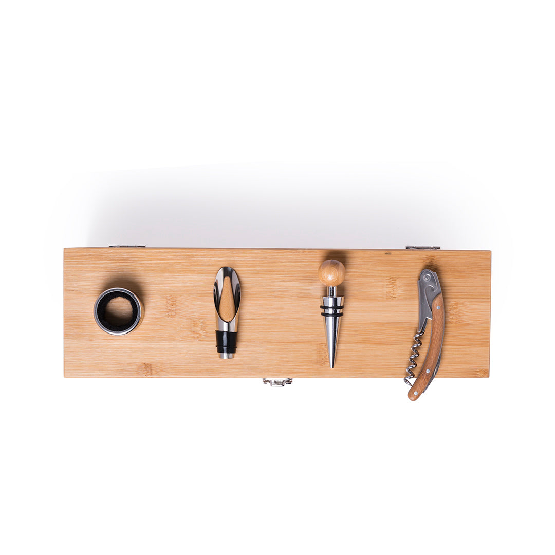 Boriax Wine Set – Premium Bamboo and Stainless Steel Bar Accessories