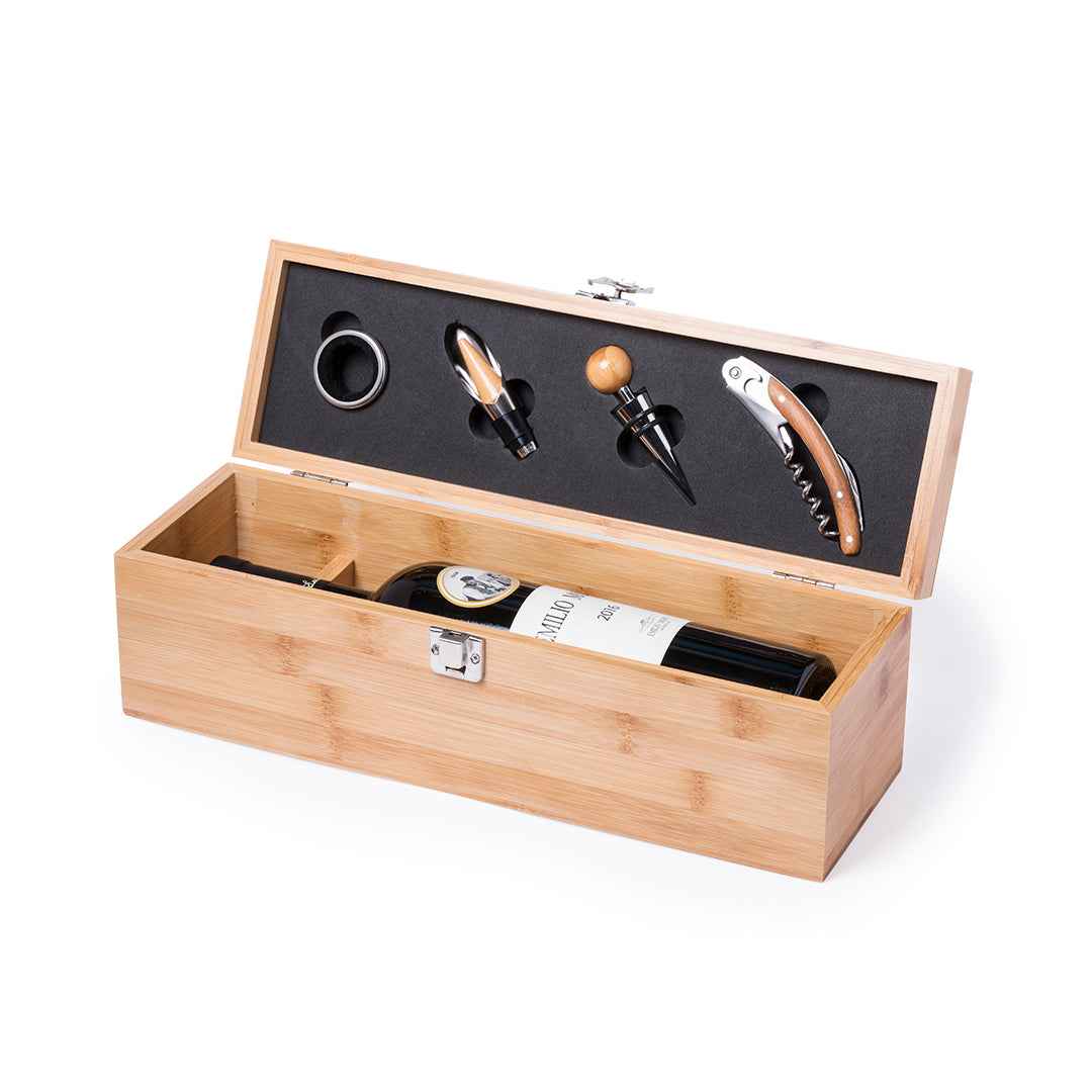 Boriax Wine Set – Premium Bamboo and Stainless Steel Bar Accessories