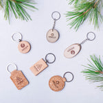 Kimbox Wooden Keychain - Natural Wood Promotional Gift