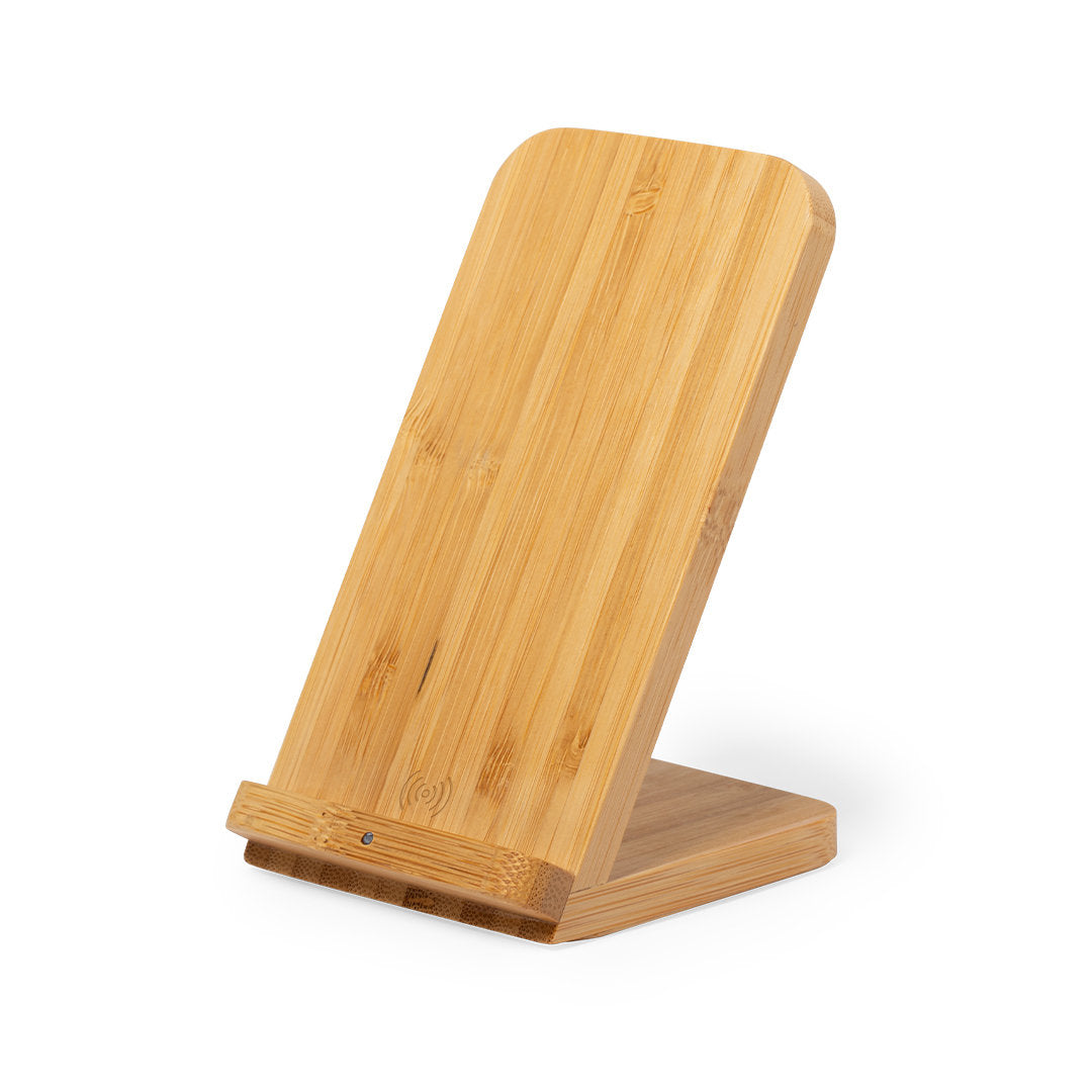 Dimper Wireless Charger - Eco-Friendly Bamboo Phone Holder | Fou Tees Ireland