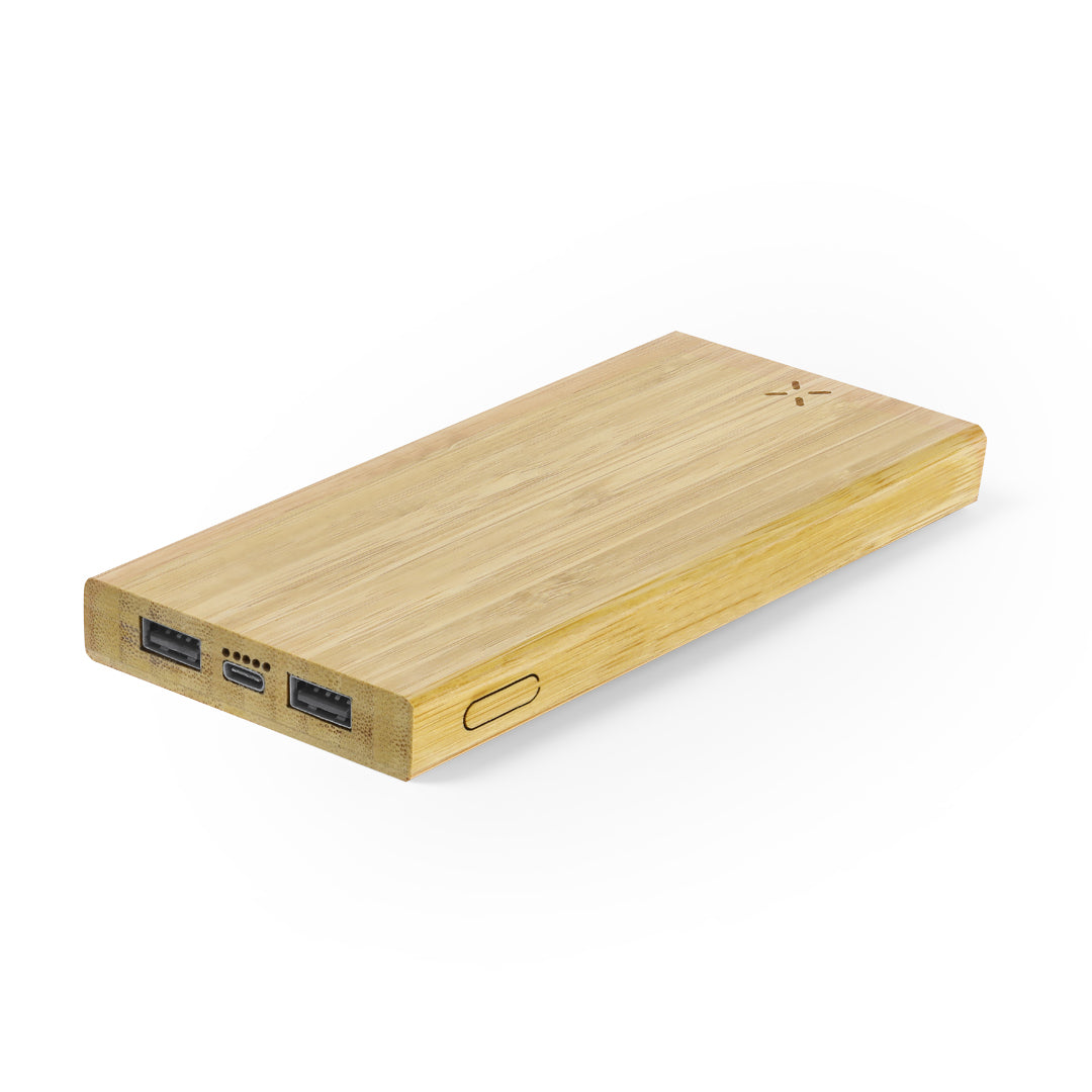 Kalery Bamboo Power Bank - Sustainable Wireless Charging Solution