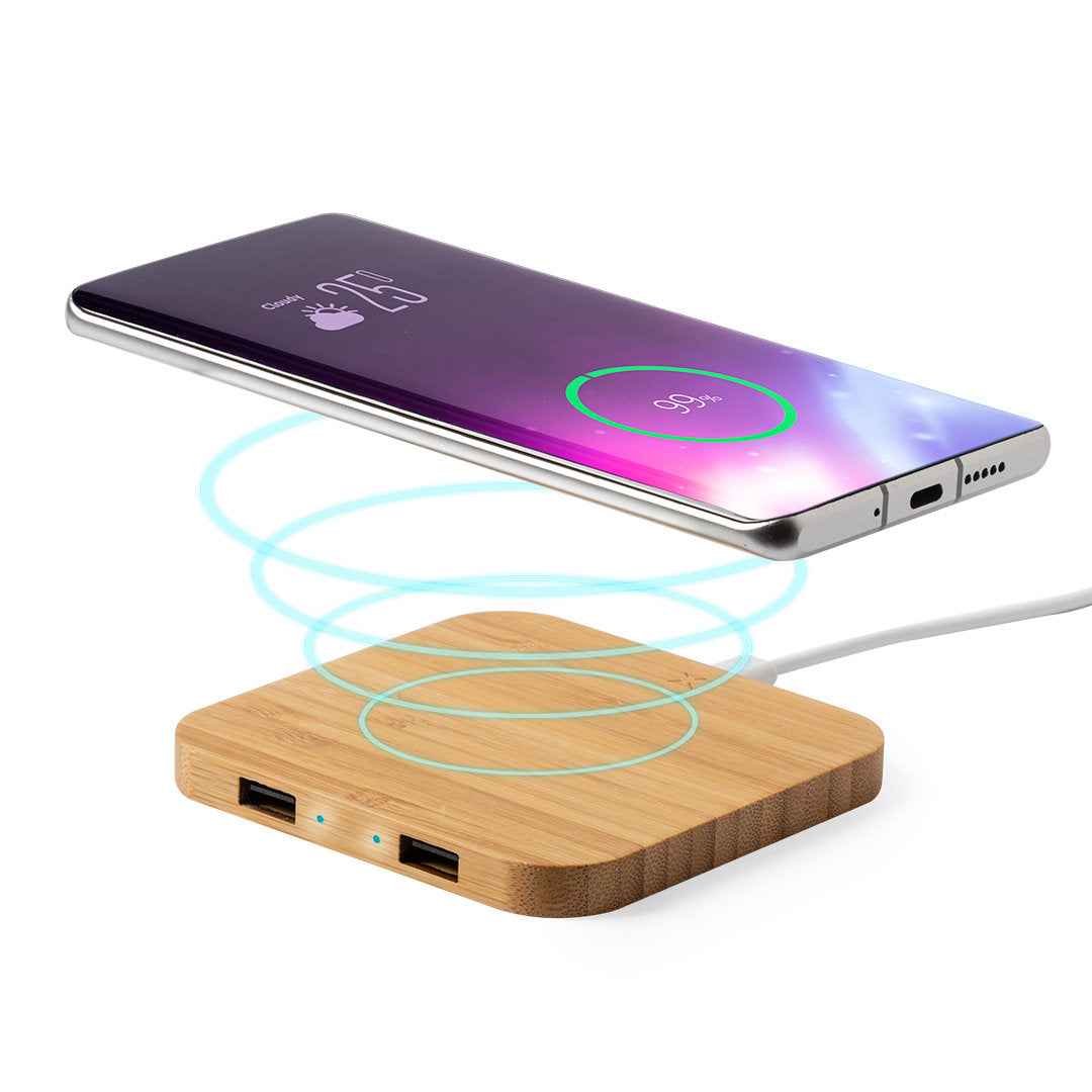 Dumiax Wireless Charger with Bamboo Shell | Eco-Friendly Charging Solution
