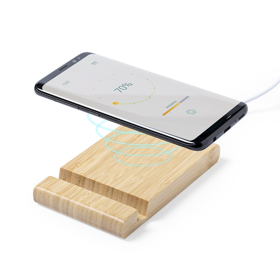 Vartol Wireless Charger with Bamboo Holder – Sustainable Charging Solution