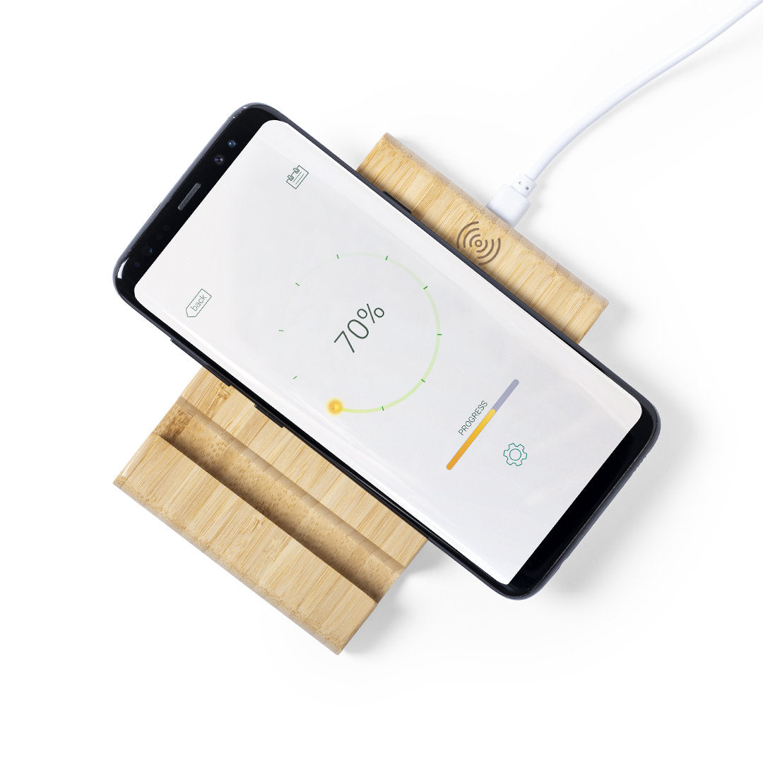 Vartol Wireless Charger with Bamboo Holder – Sustainable Charging Solution