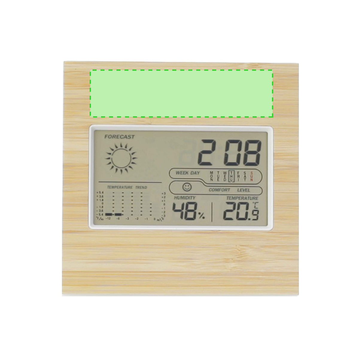Behox Weather Station with Bamboo Front - Eco-Friendly and Functional